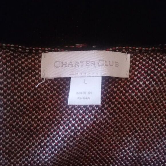 Charter Club Long Line Snap Front Nova Crack Plaid Jacket Cardigan Size Large - Picture 8 of 9